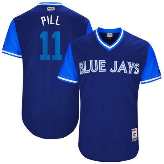 Men Toronto Blue Jays 11 Pill Blue New Rush Limited MLB Jerseys